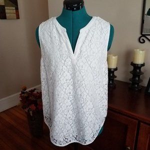 Liz Clairborne Sleeveless White Tank